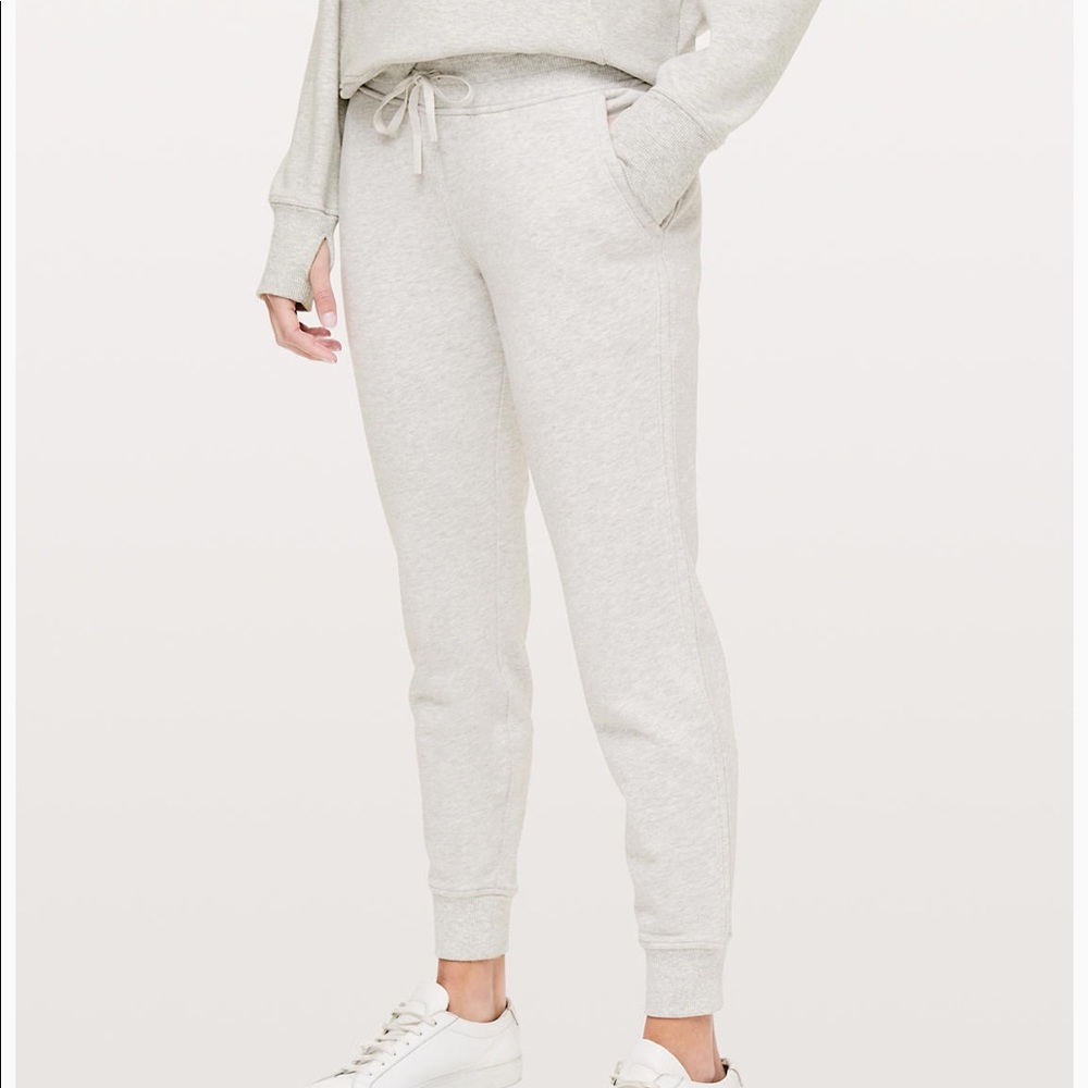 Dark green warm down lululemon joggers